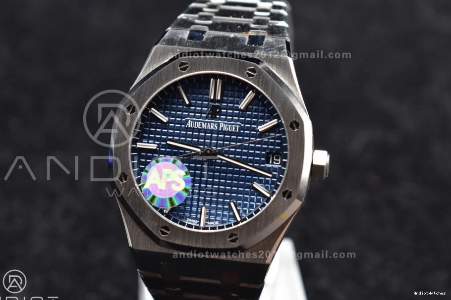 Bracelet Oak 445 APSF SS 41mm on Blue 15500 Edition Royal Textured Clone A4302 Best Dial SS Lightweight Super 1:1 0804
